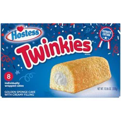 Hostess Red White And Blue Twinkies Creamy Filling 10 Count - 13.58 Oz