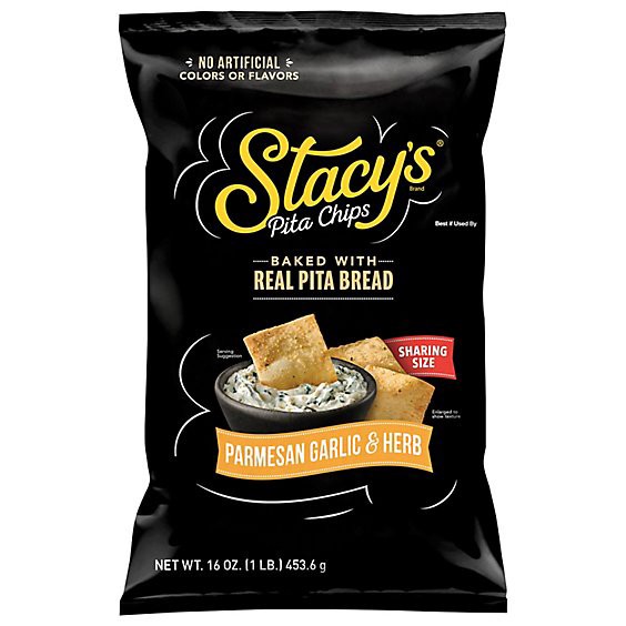 slide 1 of 6, Stacys Pita Chips Parmesan Garlic Herb - 16 Oz, 16 oz