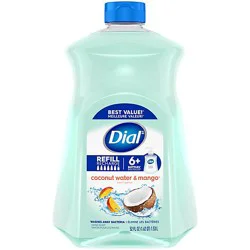 Dial Liquid Hand Soap Coconut Water & Mango Refill 3/52 Fl Oz - 52 Fz