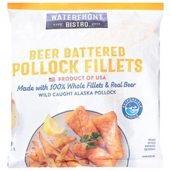 Waterfront Bistro Pollock Fillets Beer Battered - 19 Oz