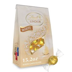 Lindt Lindor White Chocolate Candy Truffles Bag - 15.2 Oz