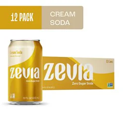 Zevia Zero Sugar Cream Soda - 12-12 Fl. Oz.