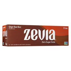 Zevia Zero Sugar Ginger Root Beer Soda - 12-12 Fl. Oz.