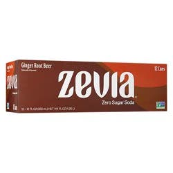 Zevia Zero Sugar Ginger Root Beer Soda - 12-12 Fl. Oz.