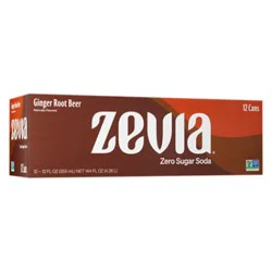 Zevia Zero Sugar Ginger Root Beer Soda - 12-12 Fl. Oz.