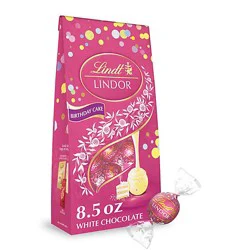Lindt Lindor Birthday Cake White Chocolate Candy Truffles Bag - 8.5 Oz