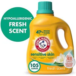 Arm & Hammer Sensitive Skin Plus Fresh Scent 105 Loads Liquid Laundry Detergent - 105 Fl. Oz.