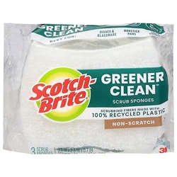 Scotch-Brite Greener Clean Non-Scratch Scrub Sponges - 3 Pack - 3 Ct