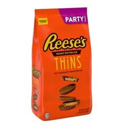 Reeses Thins Milk Chocolate Peanut Butter Cups Candy Party Pack - 24.05 Oz