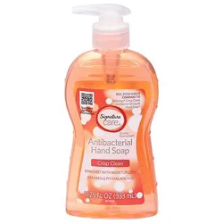Signature Select/care Antibacterial Crisp Clean Hand Soap Bottle - 11.25. Fl Oz.