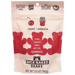 Buck Naked Bears Cherry Kombucha Gummy Bears - 3.5 Oz
