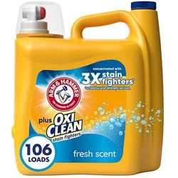 Arm & Hammer Plus Oxiclean Fresh Scent 106 Loads Liquid Laundry Detergent - 138 Fl. Oz.