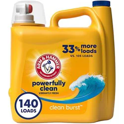 Arm & Hammer Clean Burst 140 Loads Liquid Laundry Detergent - 140 Fl. Oz.