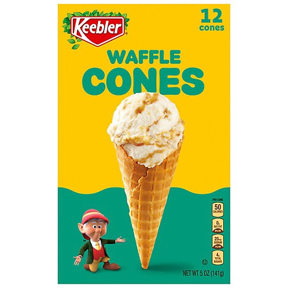 slide 1 of 1, Keebler Waffle Ice Cream Cones 12 Count - 5 Oz, 12 ct