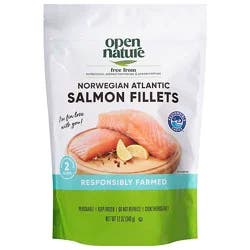 Open Nature Salmon Fillets Norwgian Atlantic - 12 Oz