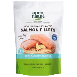 Open Nature Salmon Fillets Norwgian Atlantic - 12 Oz