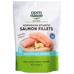 Open Nature Salmon Fillets Norwgian Atlantic 12 Ounce - 12 Oz