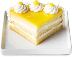 Lemon Mousse Cake Quarter Slice - Ea
