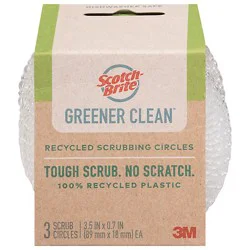 Scotch-Brite Greener Clean Recycled Scrubbing Cicles 3 Pack - 3 Ct