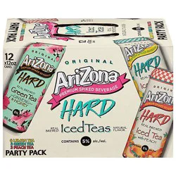 Arizona Hard Tea Variety In Cans - 12-12 Fz