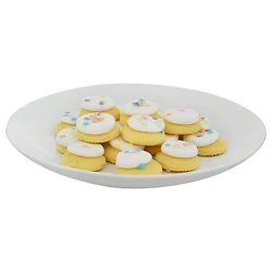 Spring White Frosted Mini Sugar Cookies - 9.4 Oz
