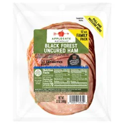 Applegate Naturals Black Forest Uncured Ham - 12 Oz