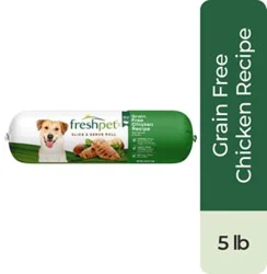 Freshpet Healthy & Natural Dog Food Fresh Grain Free Chicken Roll - 5 Lb