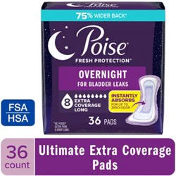 Poise Incontinence Pads 8 Drop Absorbency Incontinence Pads - 36 Count