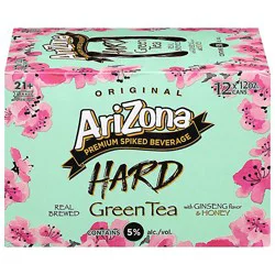 Arizona Hard Green Tea In Cans - 12-12 Fl. Oz.