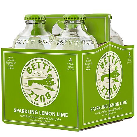 slide 1 of 1, Betty Buzz Lemon Lime Cocktail Mixer - 4-9 Fl. Oz., 36 fl oz
