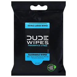 Dude Flushable Unscented Xl Wipes 18ct - 18 Ct