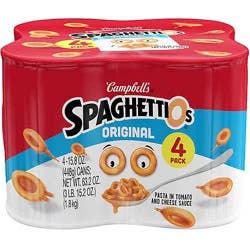Campbell's Spaghettios Original Canned Pasta - 4-15.8 Oz
