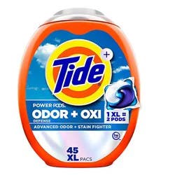 Tide Power Pods With Ultra Oxi Odor Eliminators Original - 45 Count