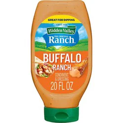 Hidden Valley Easy Squeeze Original Ranch With Buffalo Salad Dressing & Topping, Gluten Free, Keto - 20 Fz