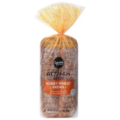slide 1 of 1, Signature Select Artisan Bread Honey Wheat - 20 Oz, 20 oz