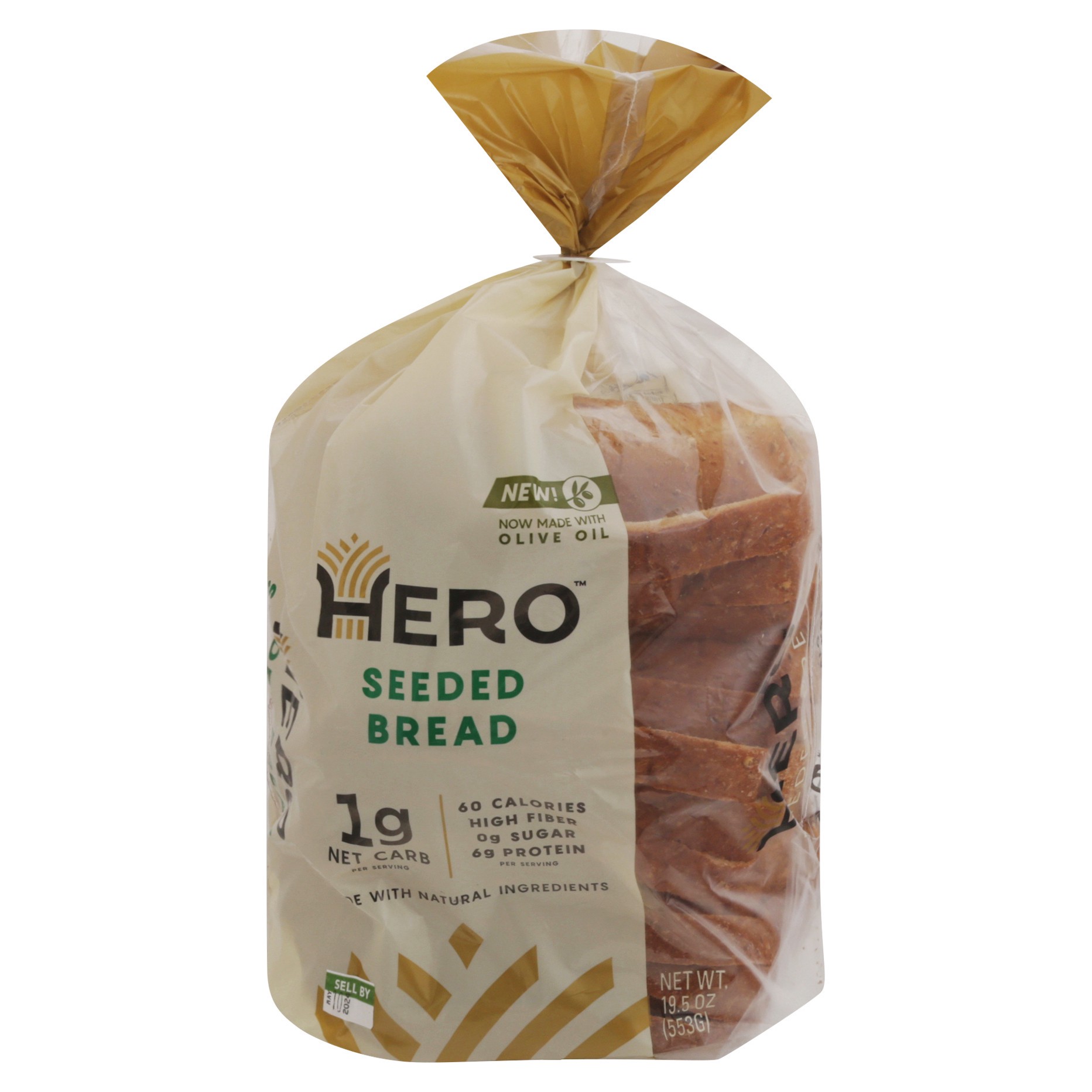 slide 3 of 13, Hero Seeded Sliced Bread - 19.5 Oz, 19.5 oz