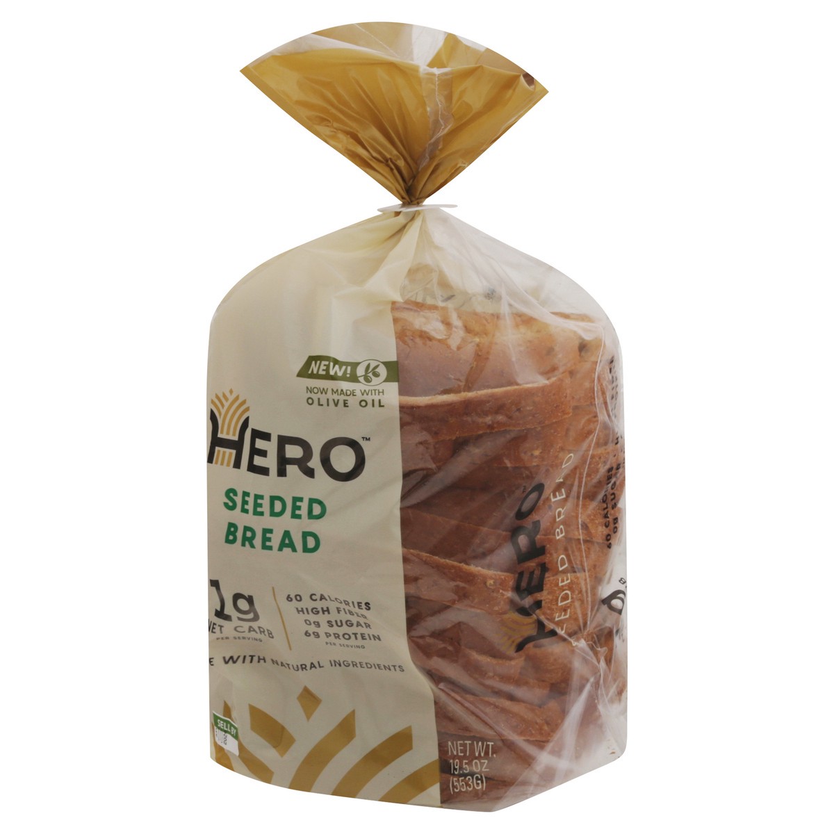 slide 5 of 13, Hero Seeded Sliced Bread - 19.5 Oz, 19.5 oz