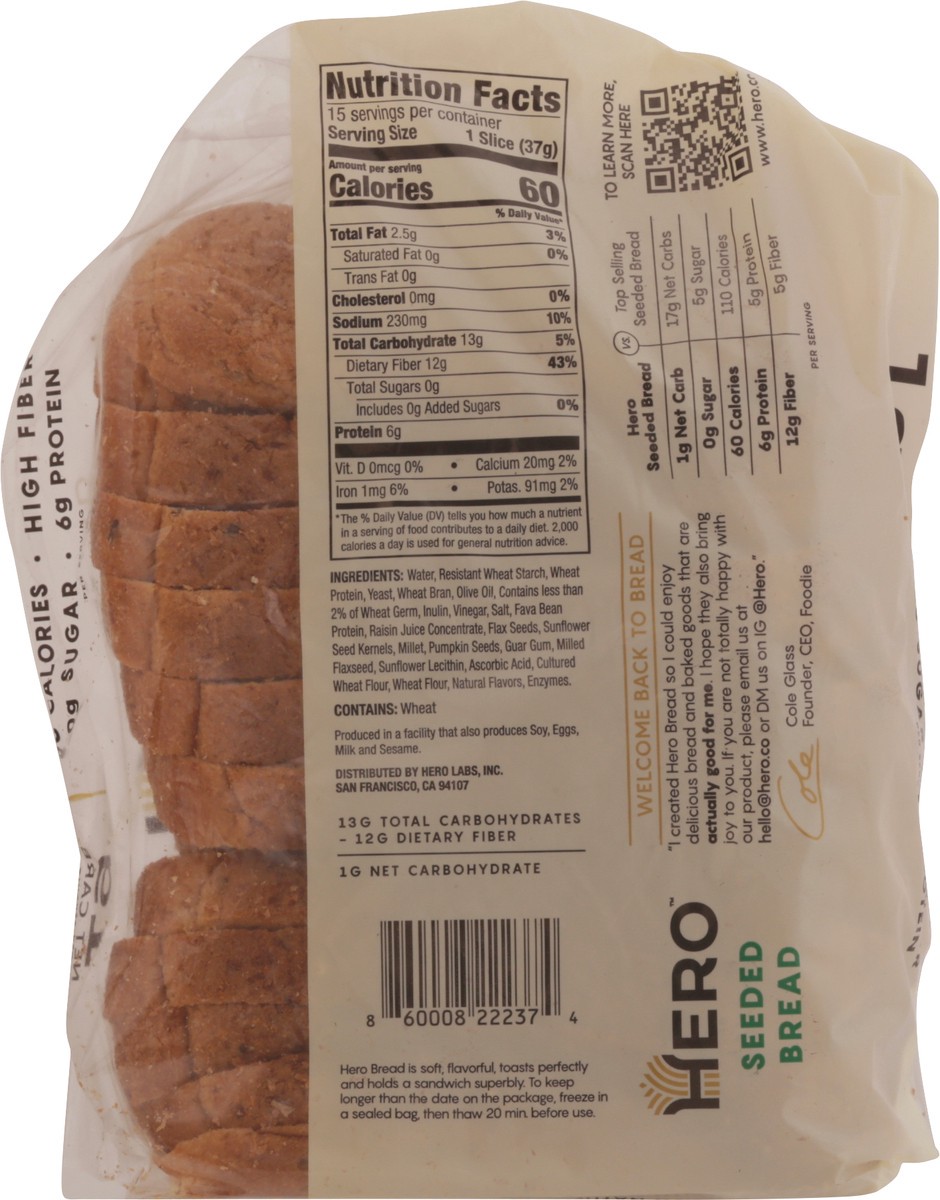 slide 10 of 13, Hero Seeded Sliced Bread - 19.5 Oz, 19.5 oz