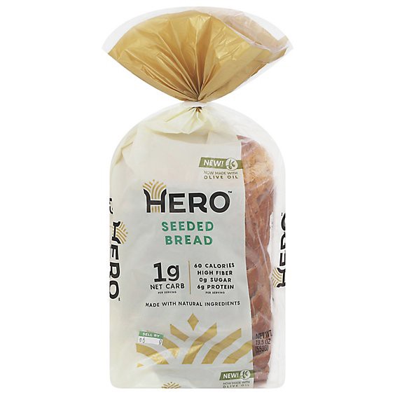 slide 1 of 1, Hero Seeded Sliced Bread - 19.5 Oz, 19.5 oz