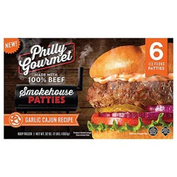 Philly Gourmet Beef Garlic Cajun Patties - 32 Oz
