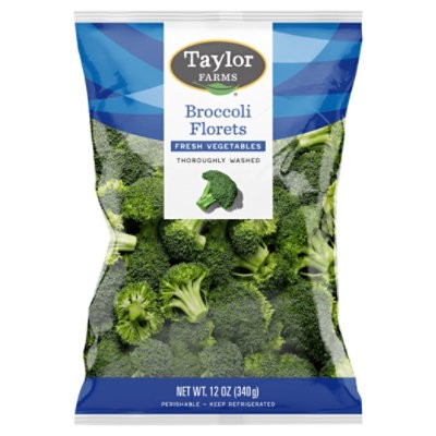 slide 1 of 1, Taylor Farms Broccoli Florets - 12 Oz, 12 oz