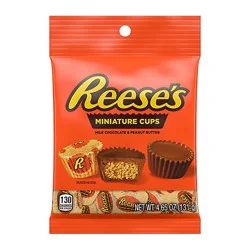 Reeses Miniatures Milk Chocolate Peanut Butter Cups Candy Bag - 4.65 Oz