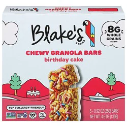 Blakes Seed Based Bars Chewy Birthday Cake 5ct - 4.6 Oz