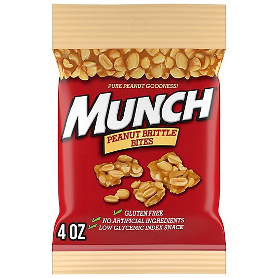 slide 1 of 1, Munch Peanut Brittle Bites Bag - 4.0 Oz, 4 oz