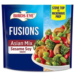 Birds Eye Fusions, Asian Mix Sesame Soy Sauce, Frozen Side Dish, 11 Oz - 11 Oz