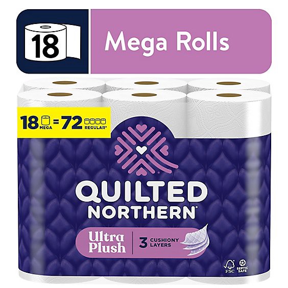 slide 1 of 8, Quilted Northern Ultra Toilet Paper Mega Rolls - 18 Count, 18 ct