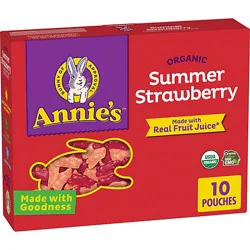 Annies Homegrown Fruit Snack Summer Strawberry Bunny - 7 Oz