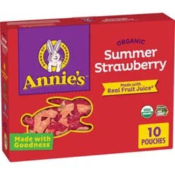 Annies Homegrown Fruit Snack Summer Strawberry Bunny - 7 Oz