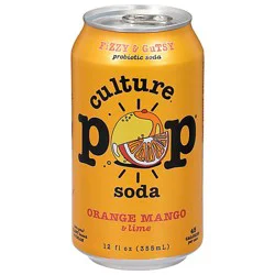 Culture Pop Soda Probiotic Orange Mango - 12 Fz