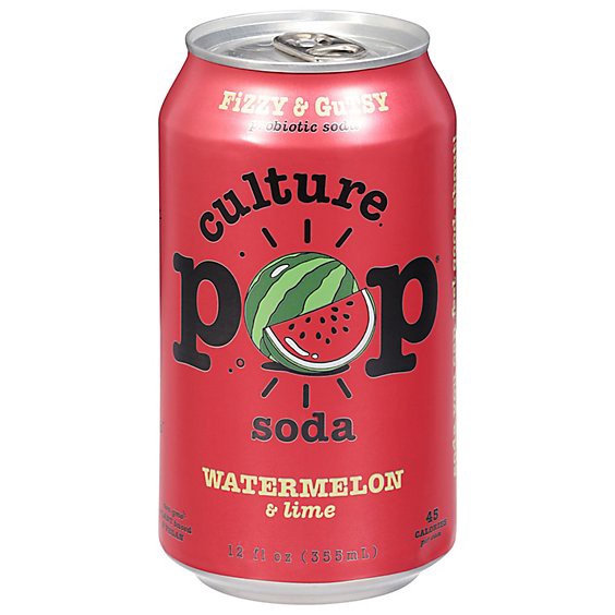 slide 1 of 11, Culture Pop Soda Probiotic Watermelon - 12 Fz, 12 fl oz